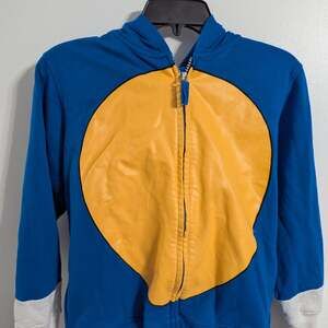 Kids Sonic The Hedgehog Costume Hoodie youth XL spikey hood blue sweatshirt Sega